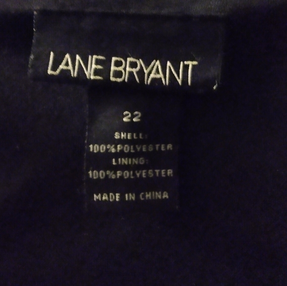 Lane Bryant, Sleeveless Top, 22, Aqua Blue Print, 100% polyester, pre-owned - Picture 4 of 5